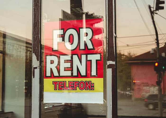 Poster met de tekst Kamer te huur